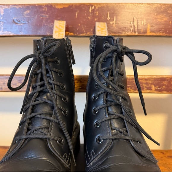 Dr. Martens Vegan Jadon II Mono Black Chunky Platform Boots Military Moto - Picture 7 of 13